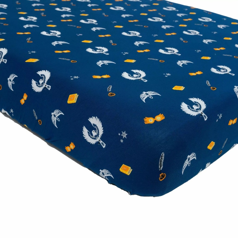 Kyte Baby Ravenclaw Harry Potter Blue Bamboo Crib Sheet